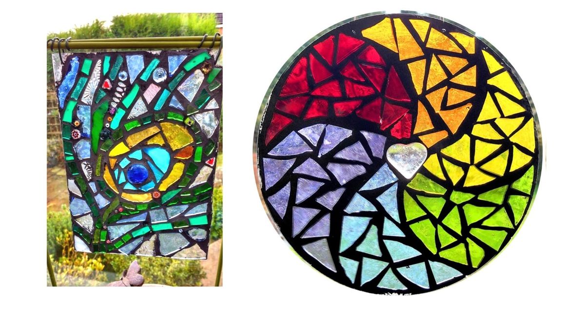 Garden Mosaic Sun Catcher (or Mandala) Craft Class