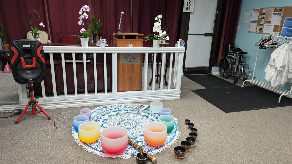 Live sound bath at Divine Lights Spiritualist Church