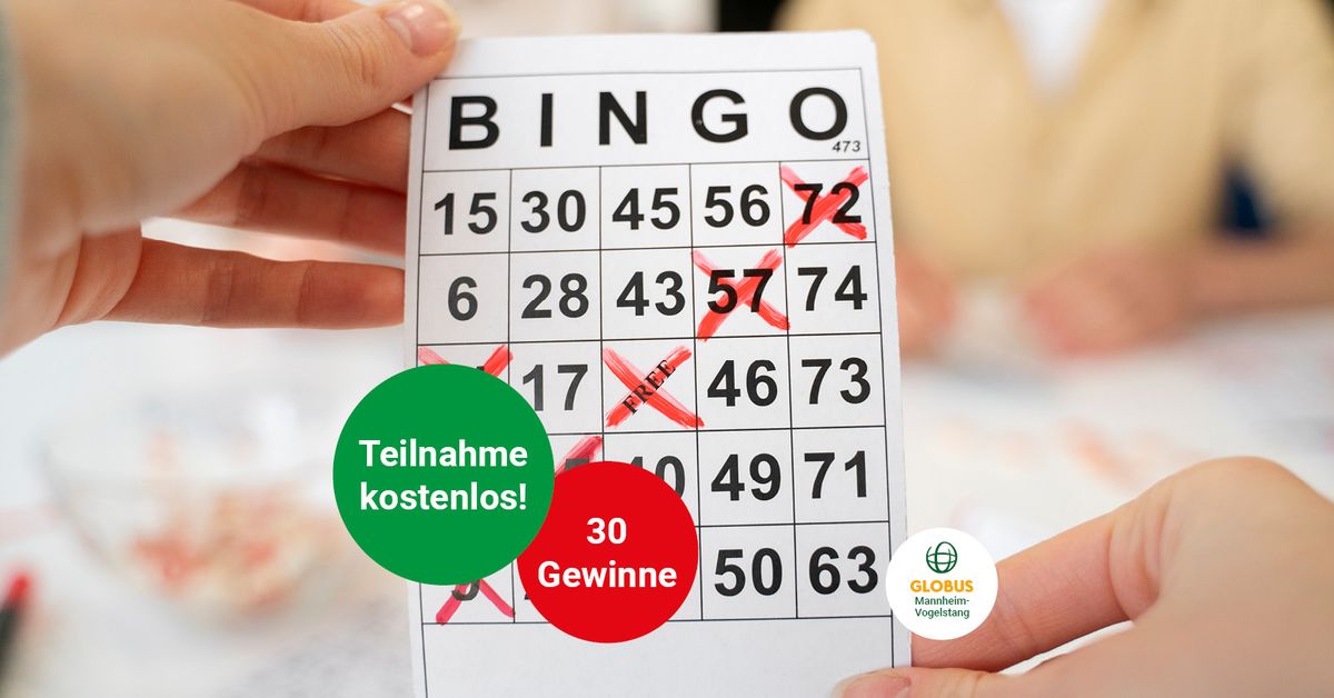 Bingo im GLOBUS Restaurant | Kostenlose teilnahme! | 30 Gewinne!