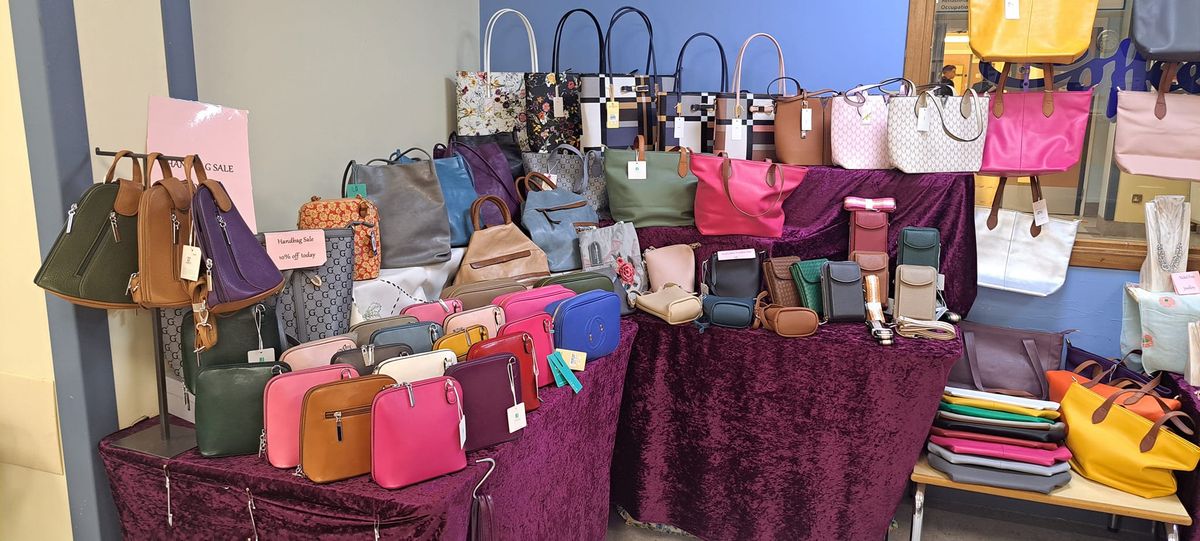 Handbags, purses, scarves and accessories stall holder 