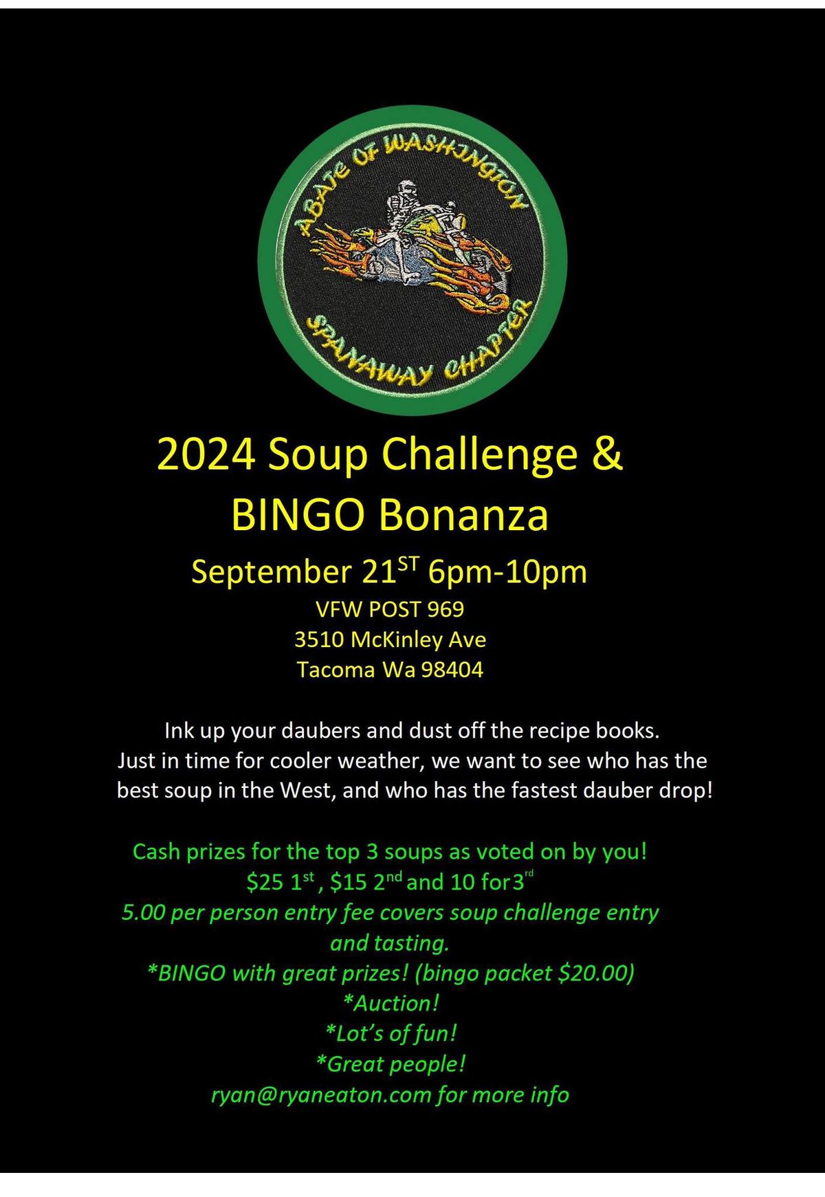 Abate of Washington Spanaway Chapter Soup Challenge & BINGO