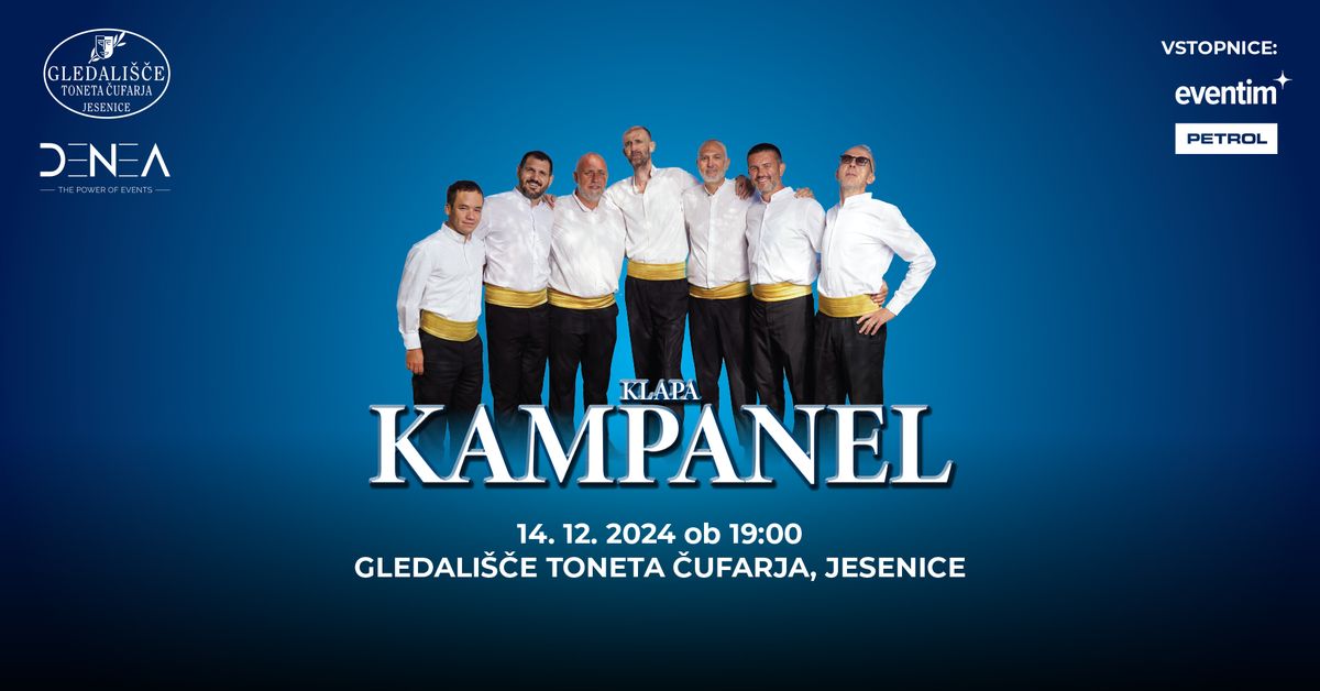 KLAPA KAMPANEL \u25cf GLEDALI\u0160\u010cE TONETA \u010cUFARJA, JESENICE  \u25cf 14.12.2024