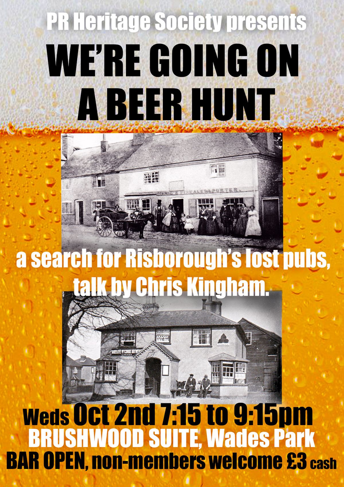 We are going on a Beer Hunt, PR Area Heritage Society Meeting