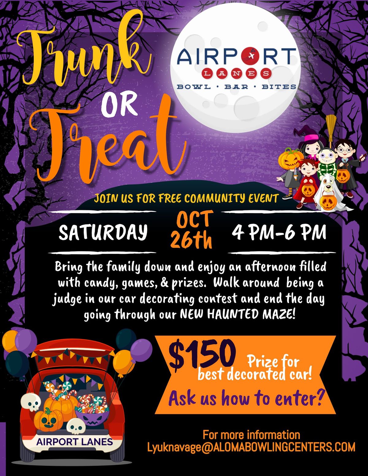 Trunk or Treat at Airport Lanes