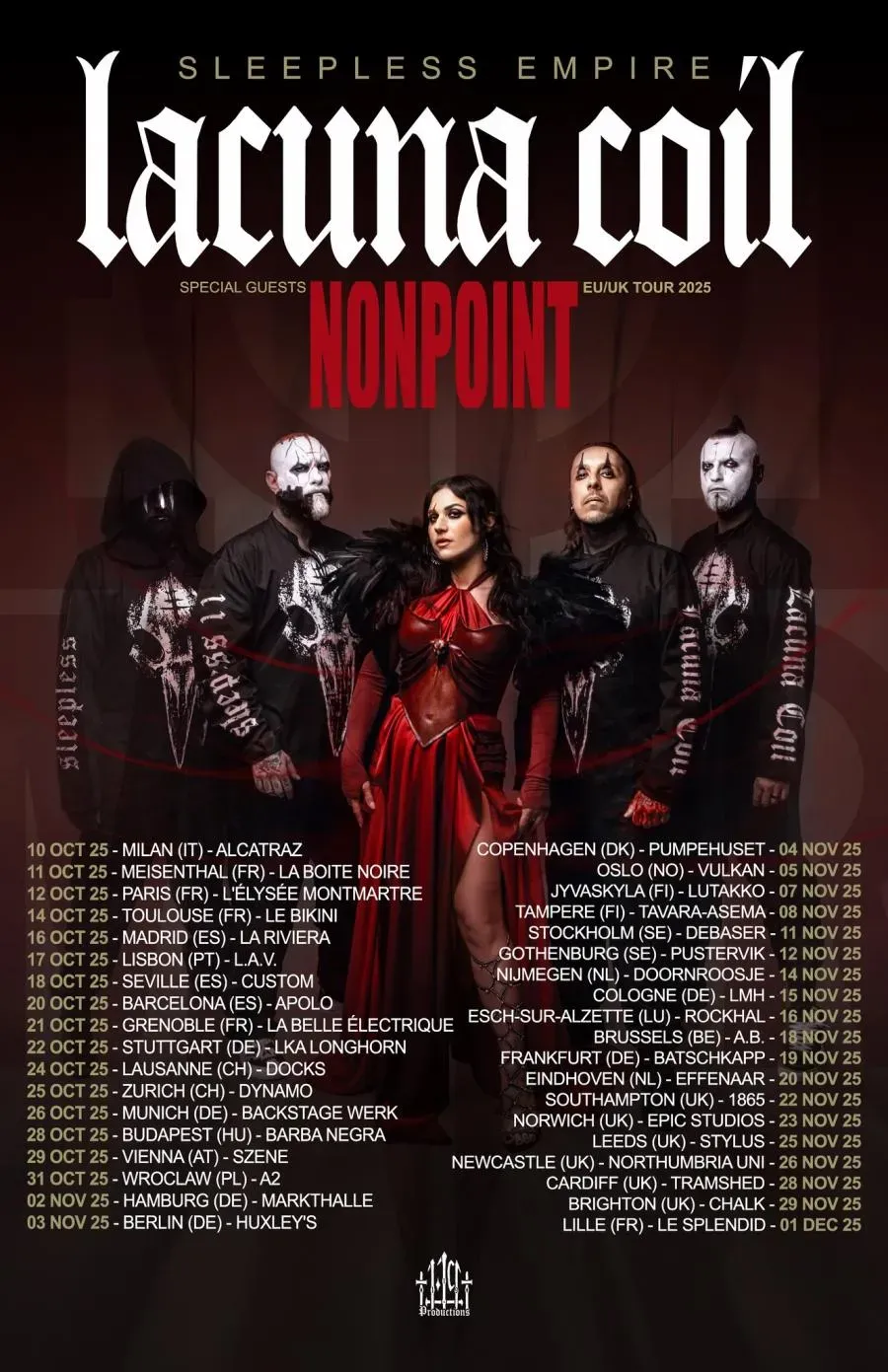 Lacuna Coil at Roxian Theatre