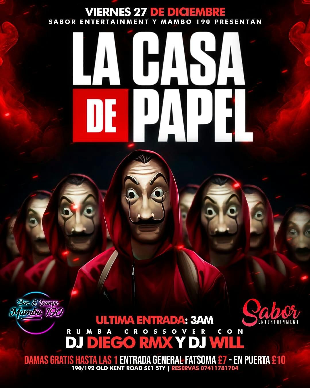 LA CASA DE PAPEL @Mambo 190 Bar &amp; Lounge