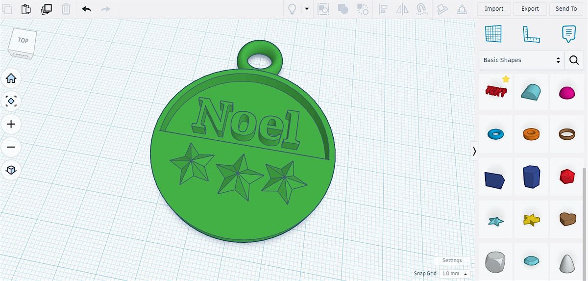 3D Design a Christmas Ornament with Tinkercad