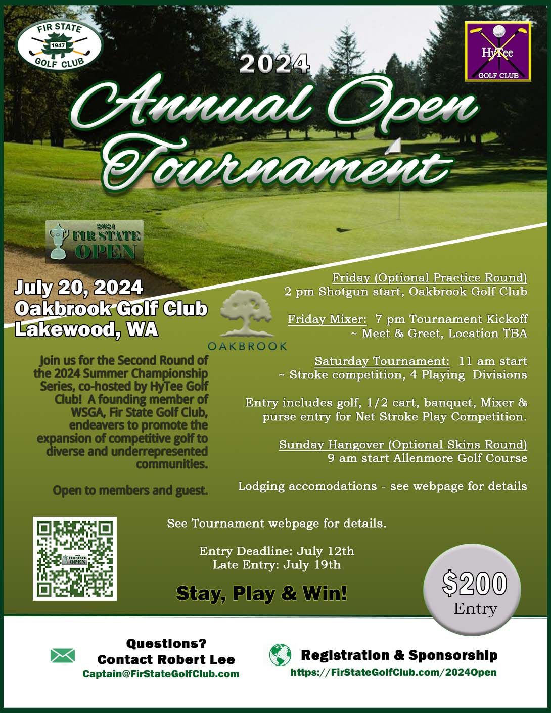 2024 Annual Tournament - Fir State Open