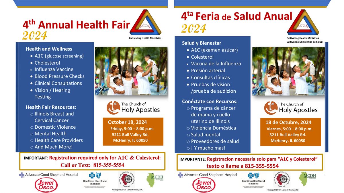 4th Annual Health Fair\/4ta Ferio de Salud Anual