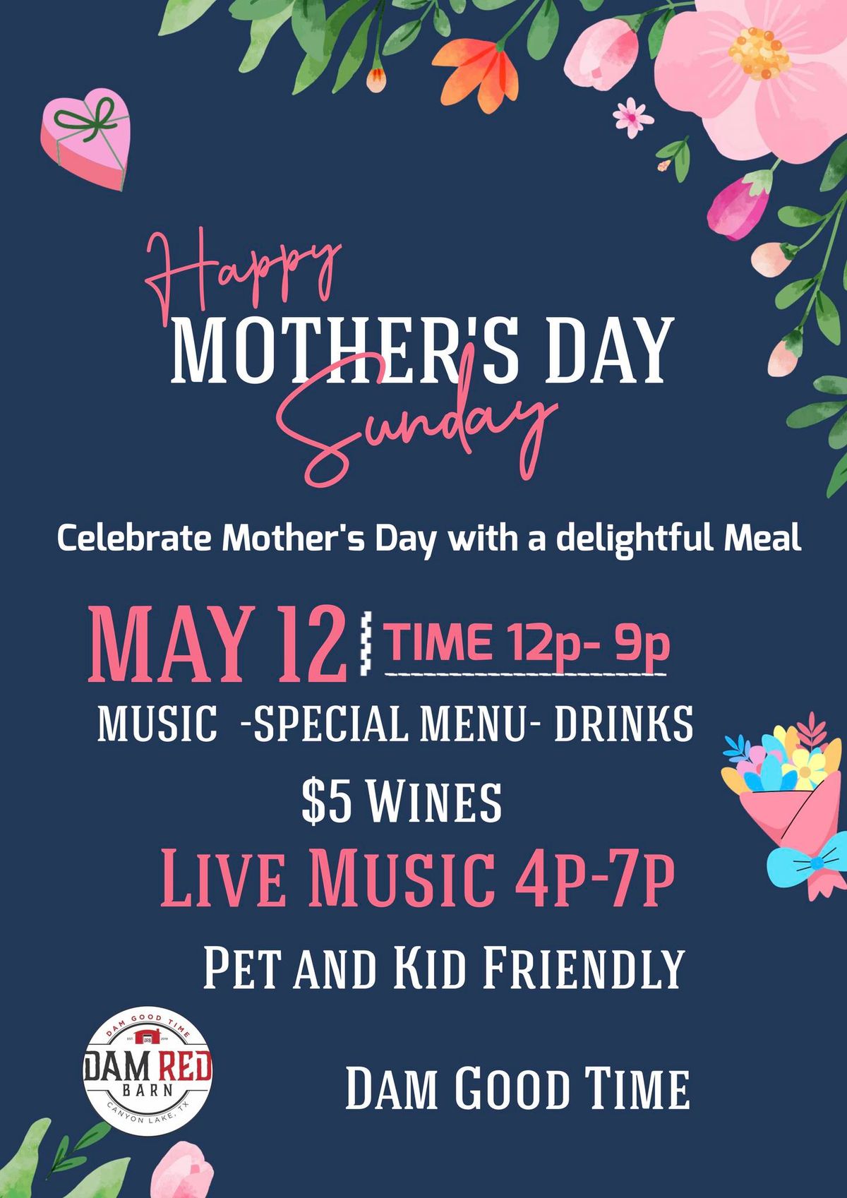 Mothers Day @ Dam Red Barn