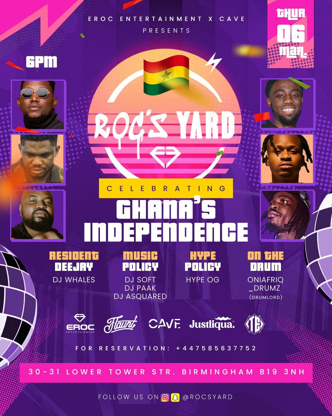 GHANA INDEPENDENCE PARTY @ ROC\u2019SYARD \ud83c\uddec\ud83c\udded