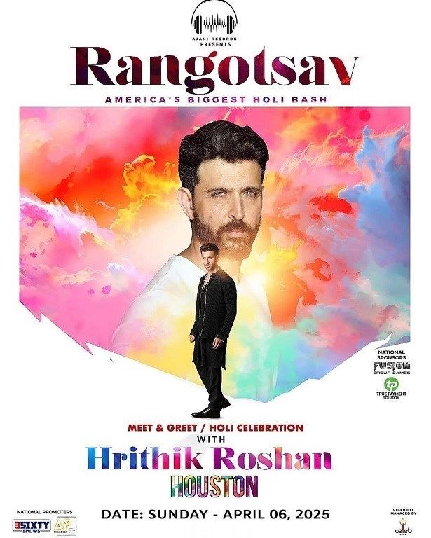 Holi Meet and Greet with Hrithik Roshan in Houston