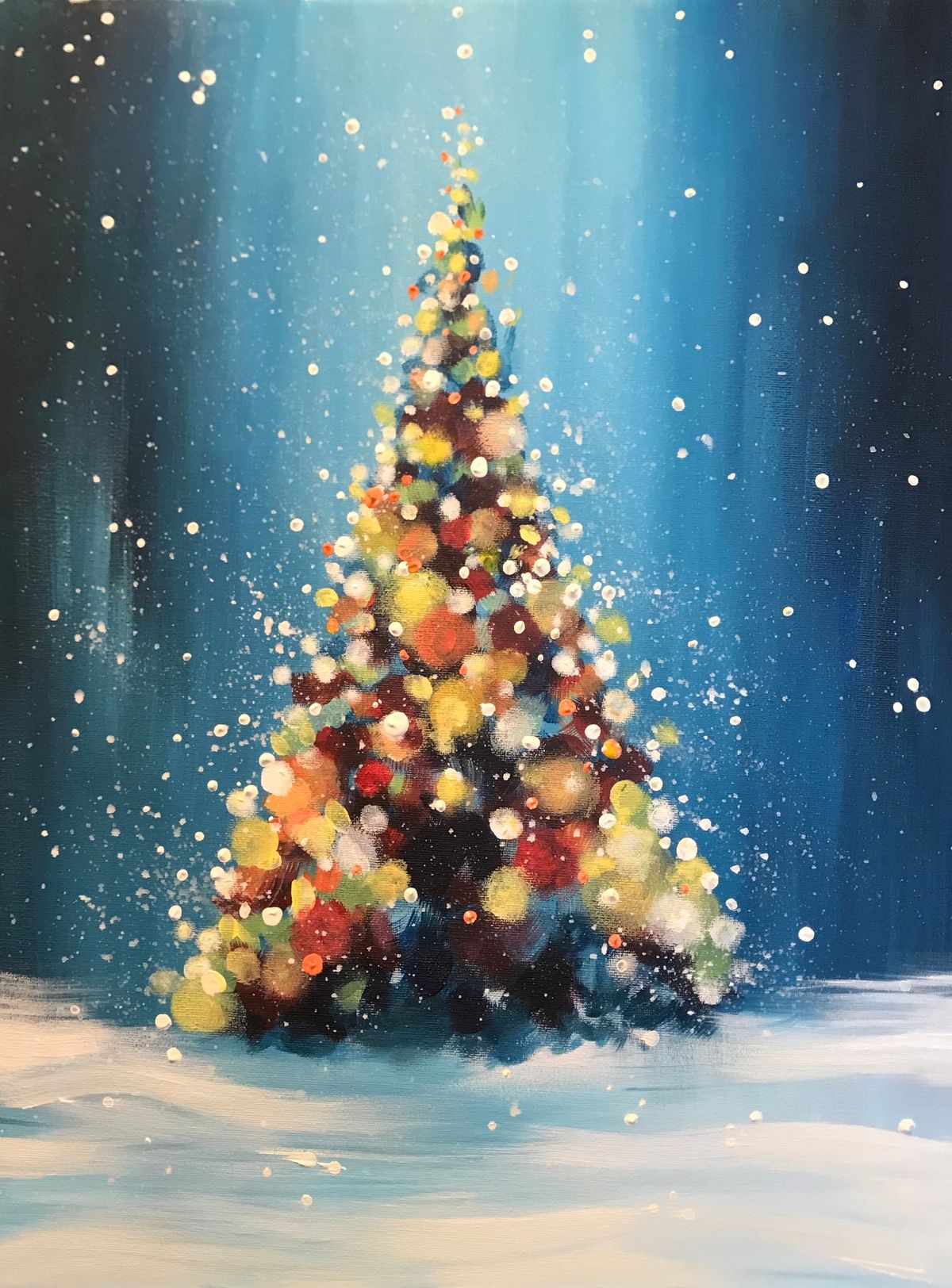 Join Brush Party with Claire to paint 'Christmas Sparkle' in Milton Keynes