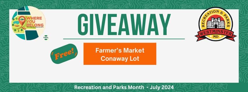 Giveaway at Farmers Market