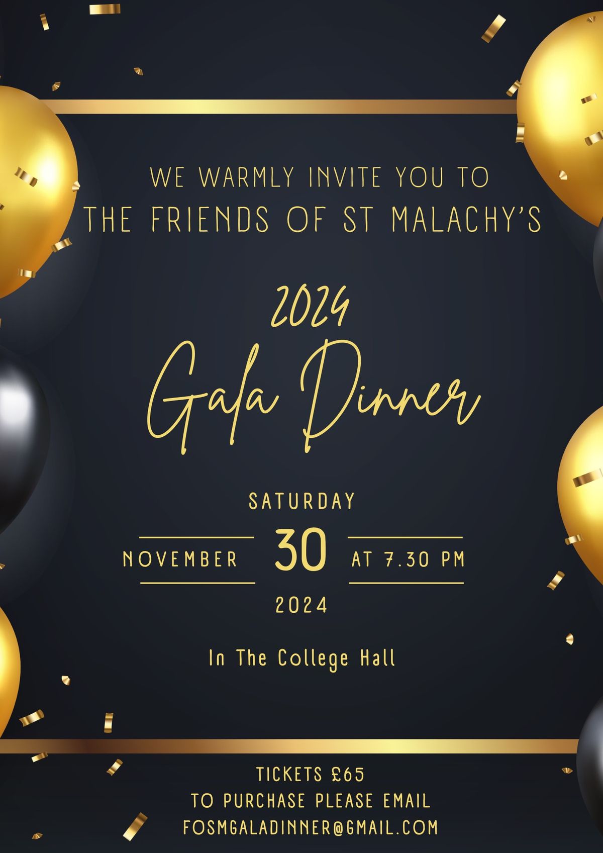 Friends of St Malachy\u2019s College Gala Dinner 