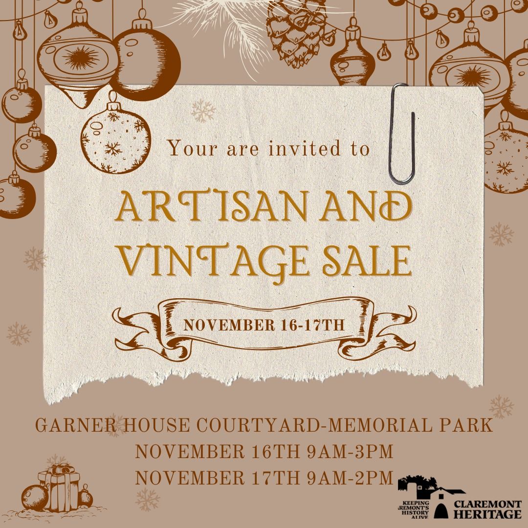 Artisan and Vintage sale