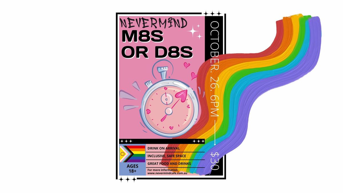 Queer M8s or D8s Speed Dating