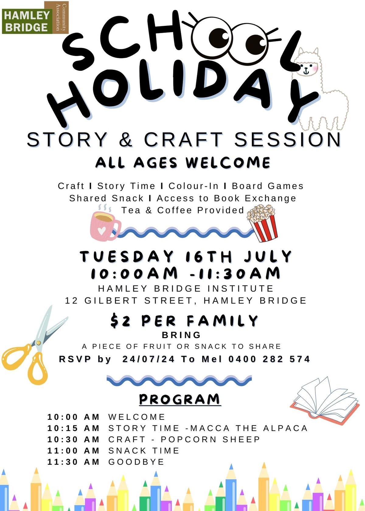 School Holiday Story & Craft Session