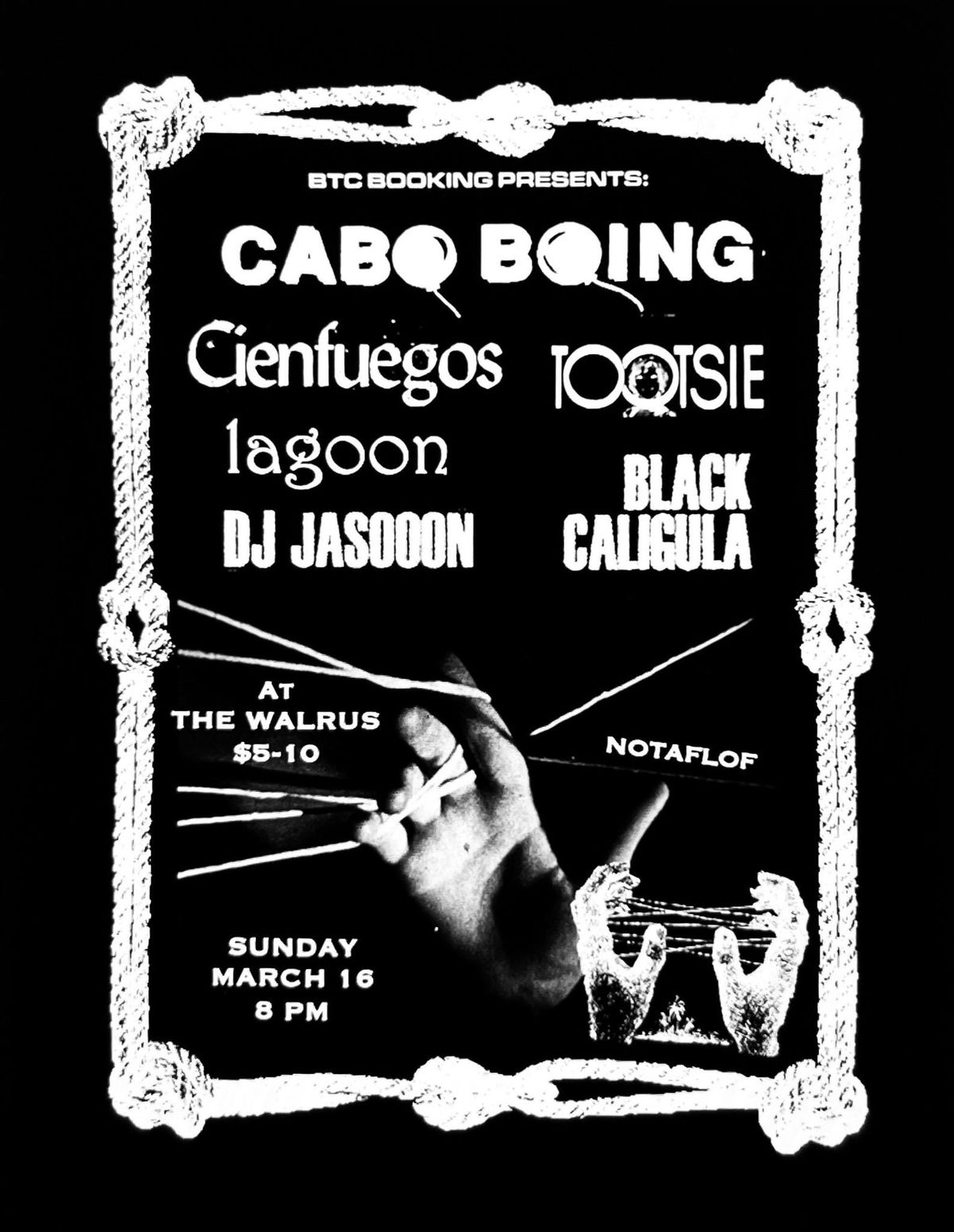 Cabo Boing, Lagoon, Cienfuegos, Tootsie, Black Caligula, DJ Jas000n