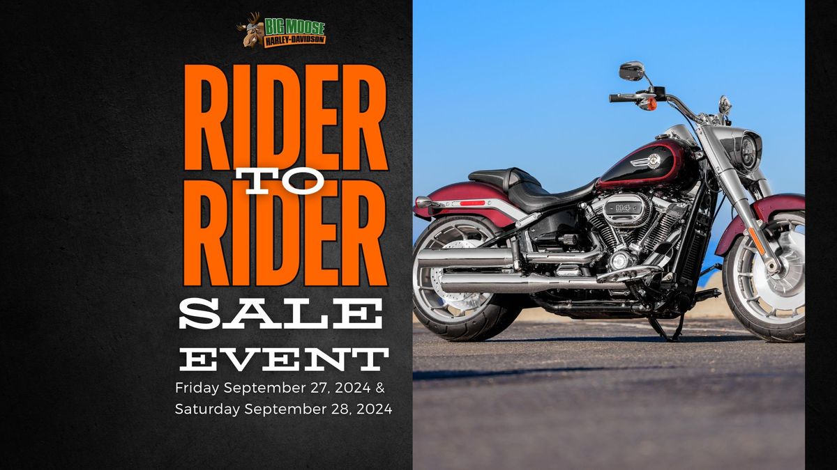 Rider to Rider Sales Event