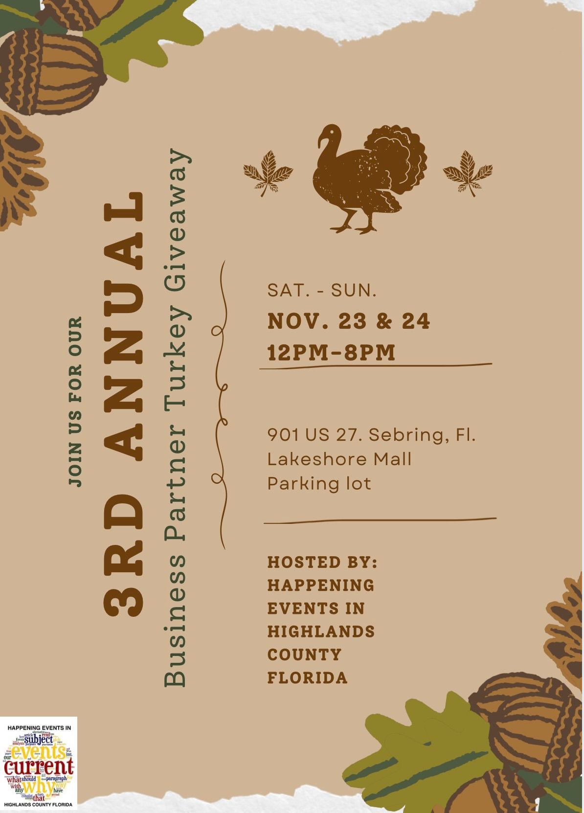 First Annual Food Trucks & Merchants 3rd Annual Business Partner Turkey Giveaway 