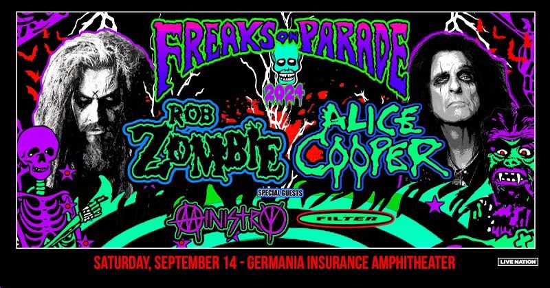 Rob Zombie and Alice Cooper: Freaks on Parade 2024 Tour