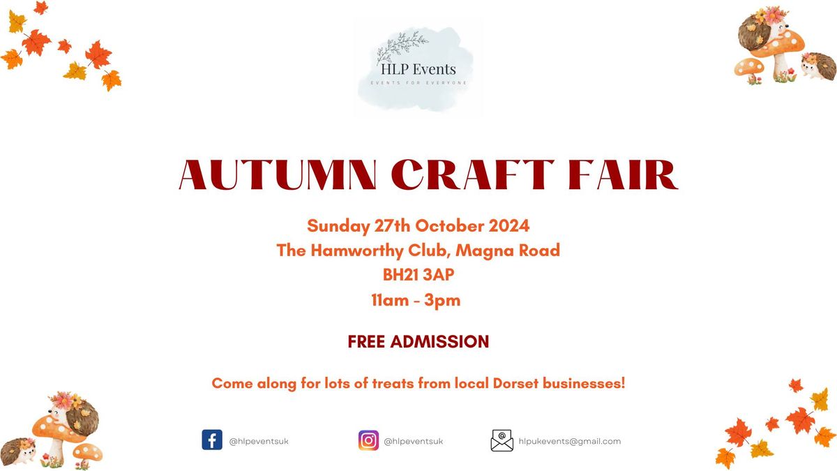 Autumn Craft Fair at The Hamworthy Club