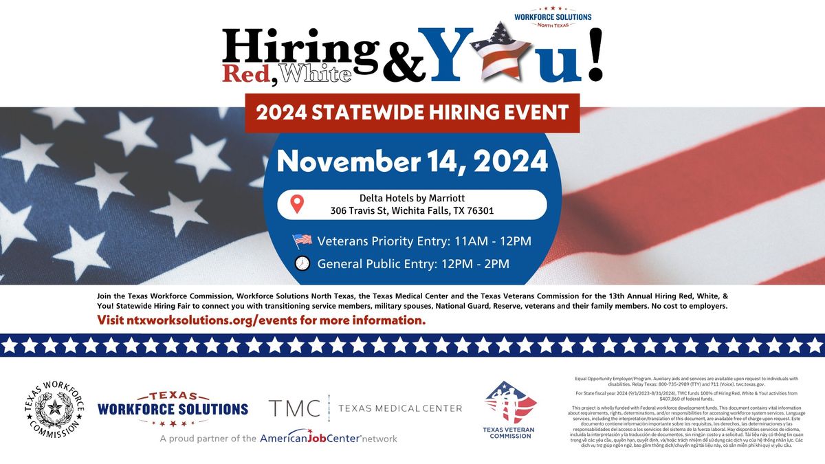 Hiring Red, White & You! Statewide Hiring Event