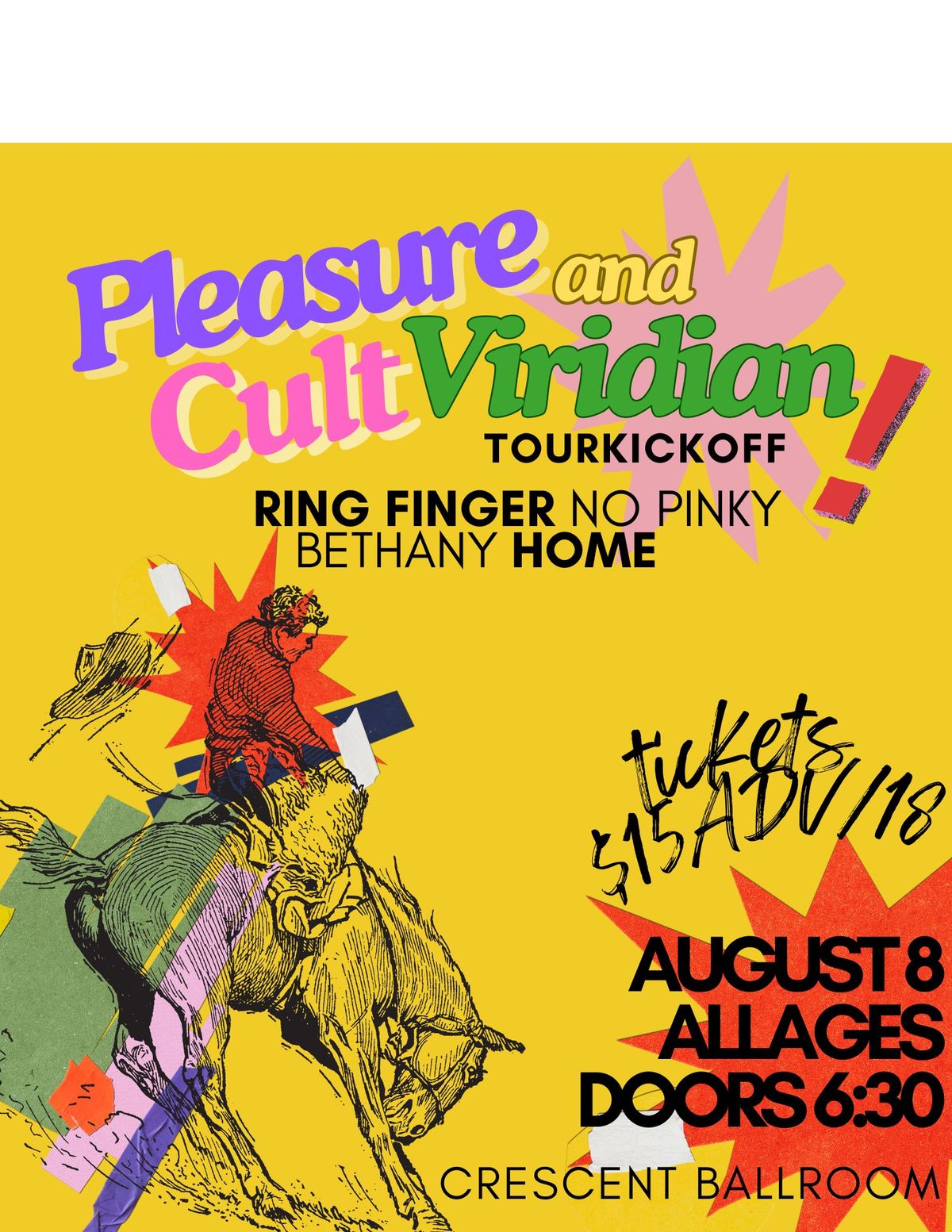 PLEASURE CULT + VIRIDIAN TOUR KICKOFF WITH BETHANY HOME + RING FINGER NO PINKY