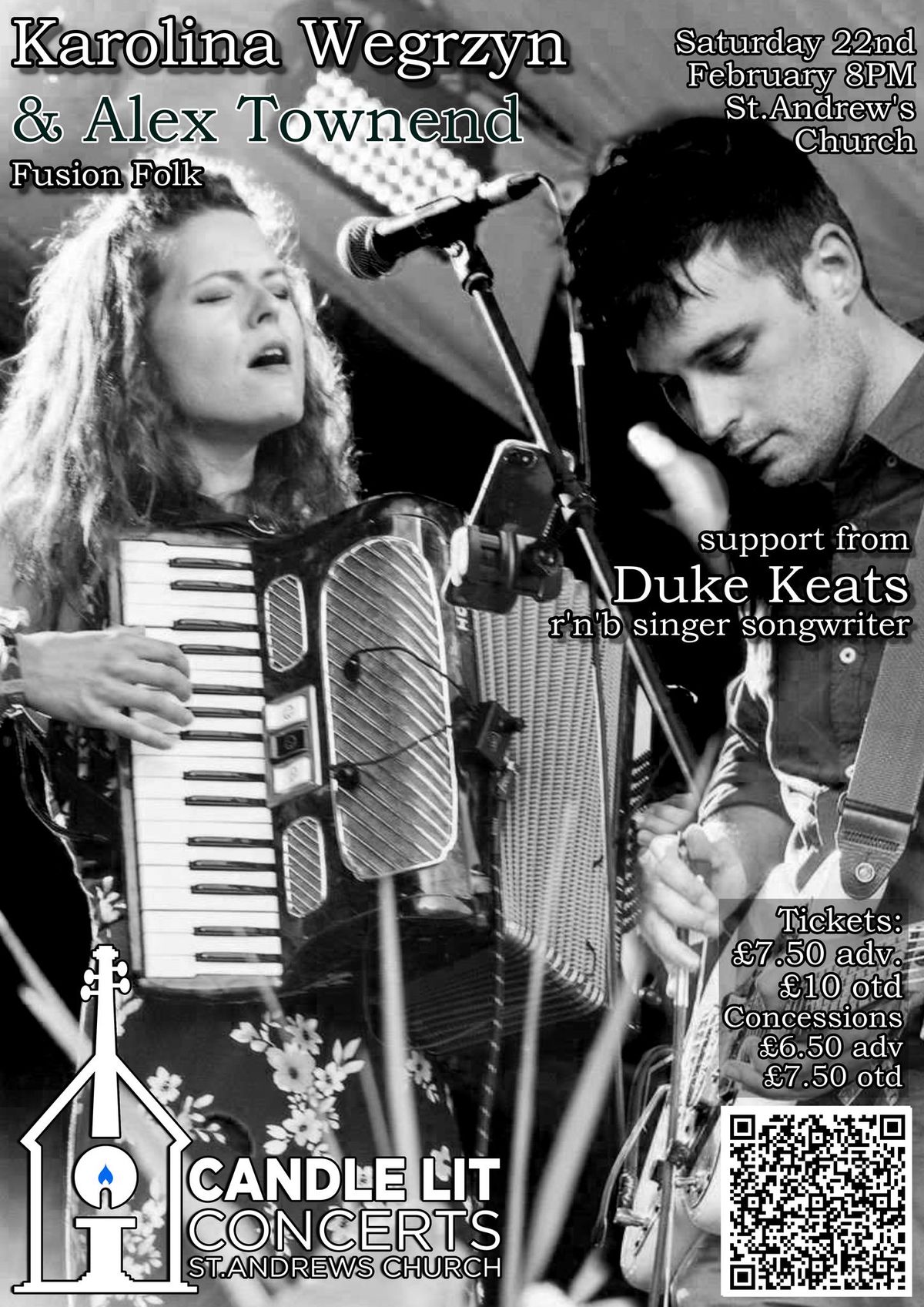 Candle Lit Concerts 26: Karolina Wegrzyn & Alex Townend \/ Duke Keats