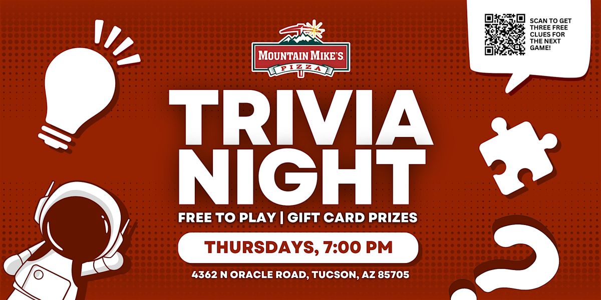Tucson Trivia Night | Mountain Mike's Pizza Oracle Road