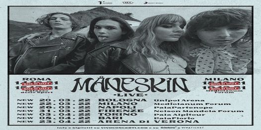 Maneskin Bari Palaflorio Bari 8 April 2022