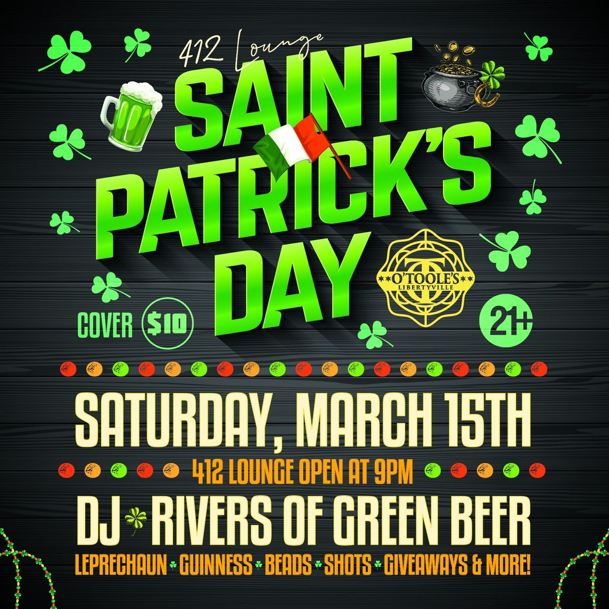 The 412 Leprechaun Lounge at O'Toole's Libertyville \ud83c\udf19\u2618\ufe0f\ud83c\udf7b