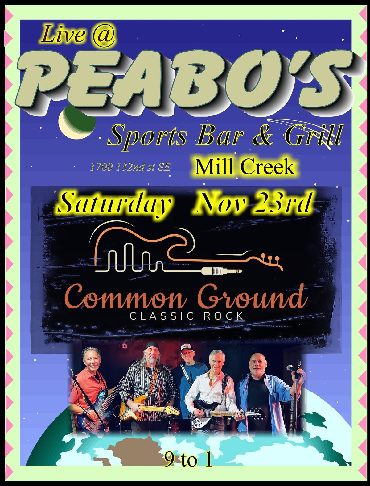 On Common Ground - Peabo's this Saturday