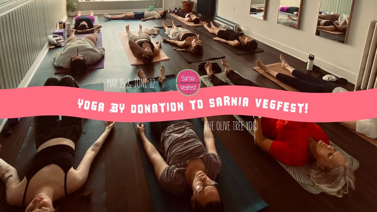 Yoga classes by donation to Sarnia VegFest!