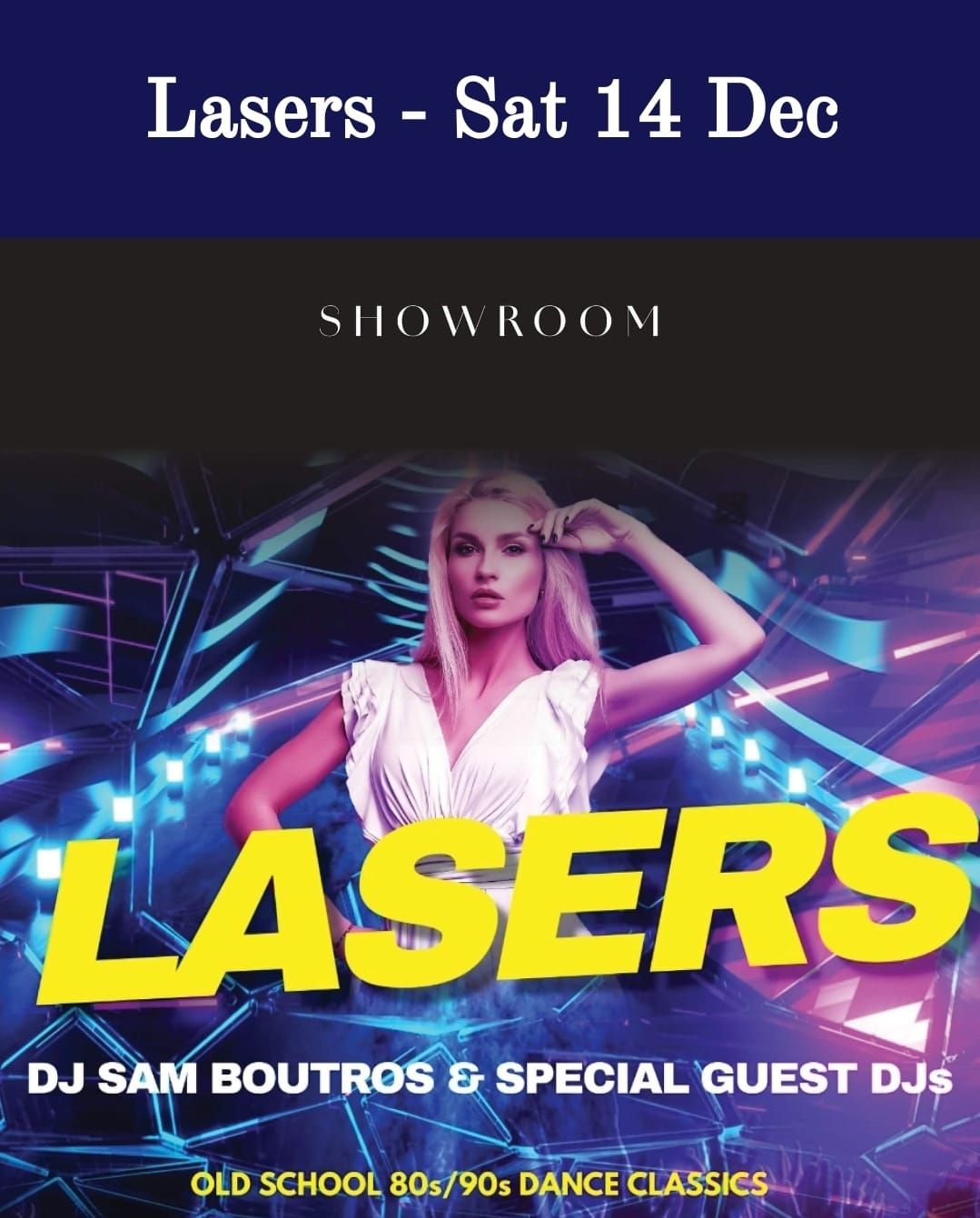 LASER'S - SAT. DEC 14 @ CANTERBURY LEAGUES