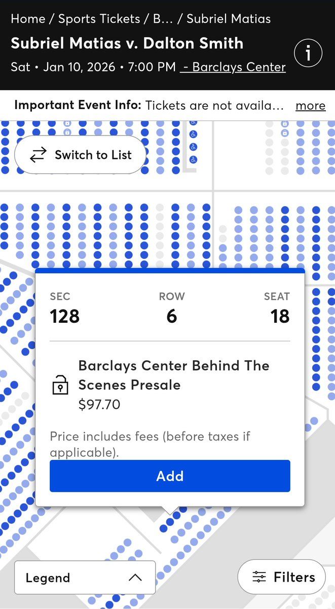 Subriel Matias vs Dalton Smith at Barclays Center