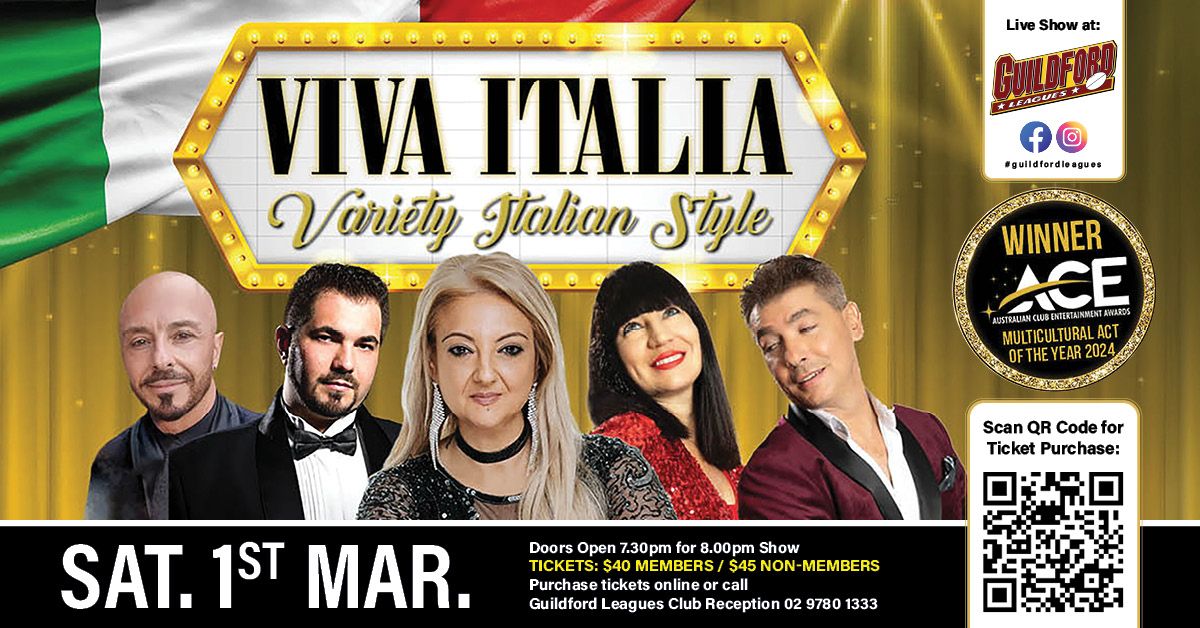 Viva Italia: Variety Italian Style LIVE at Guildford Leagues 