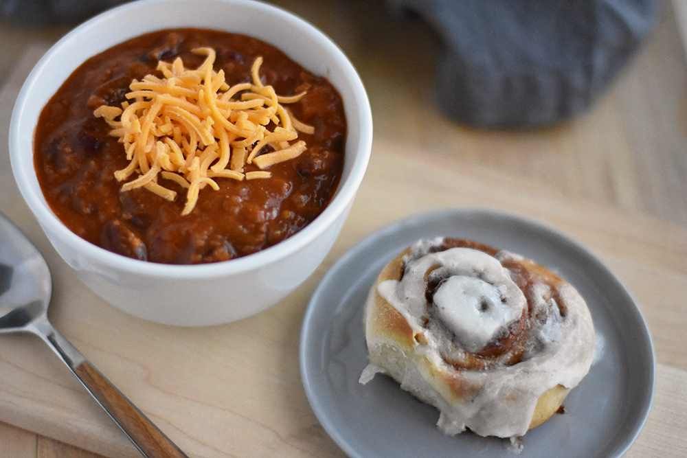 Cinnamon Rolls and Chili, a Midwestern Tradition