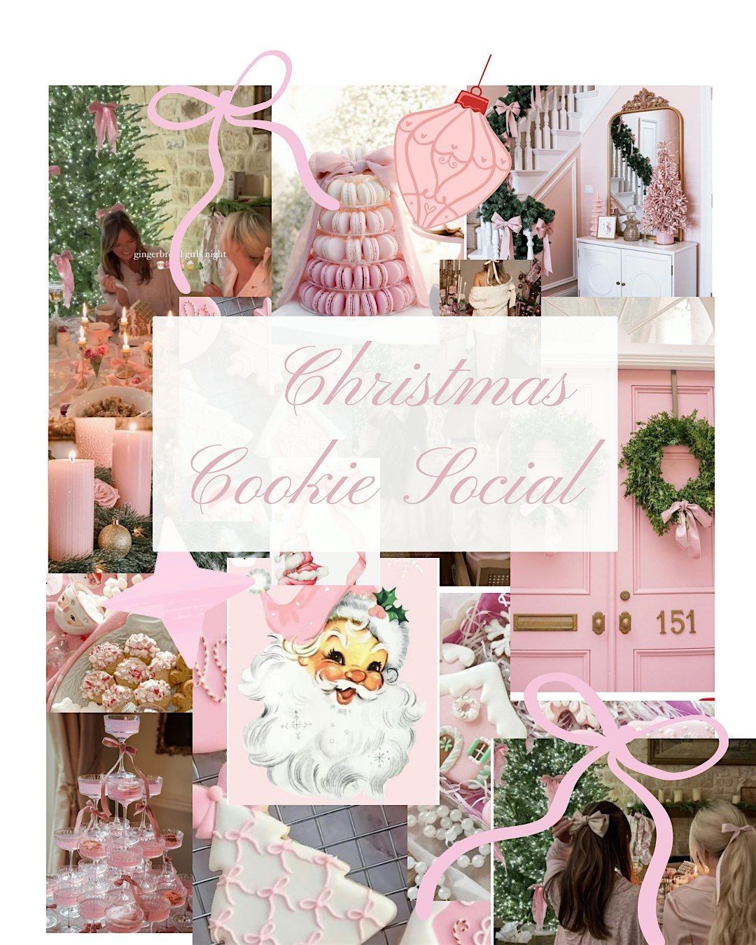 Pink Christmas Cookie Social