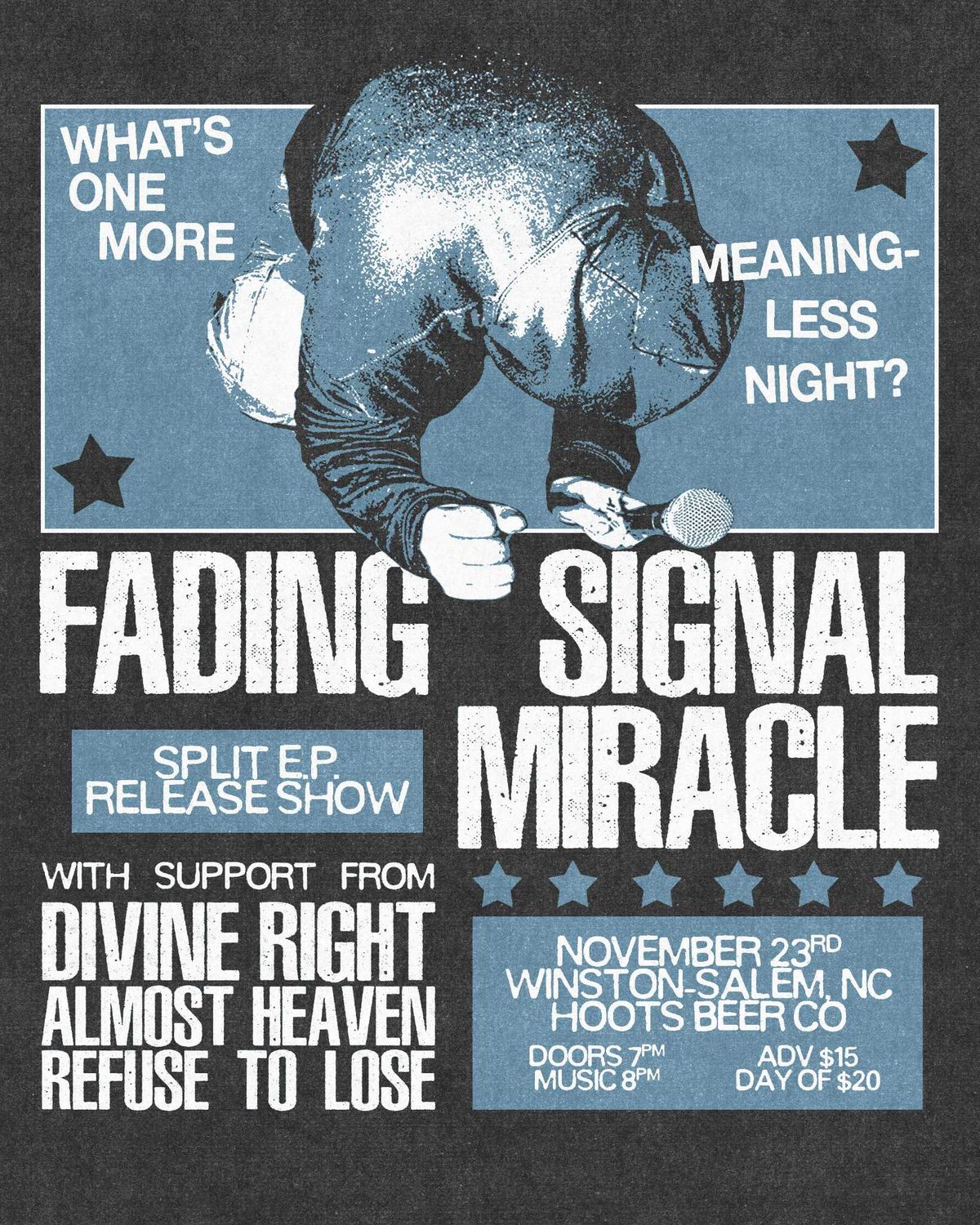 Fading Signal & Miracle Split EP Release Show at Hoots Beer Co. 