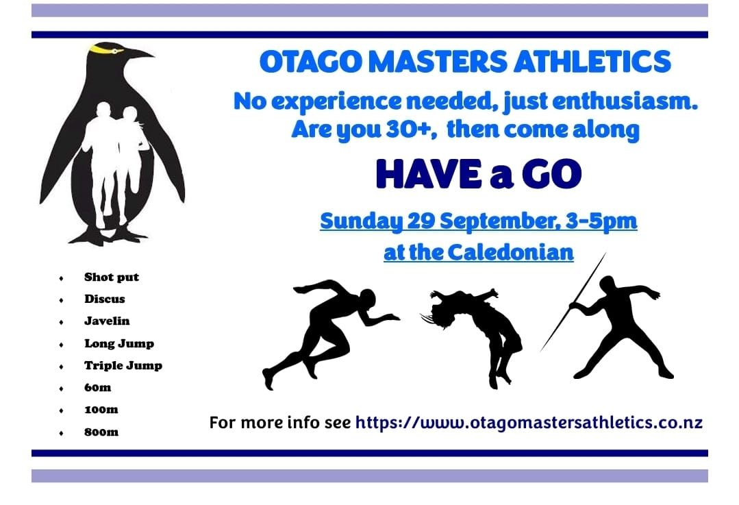 Otago Masters Athletics - Have A Go Session