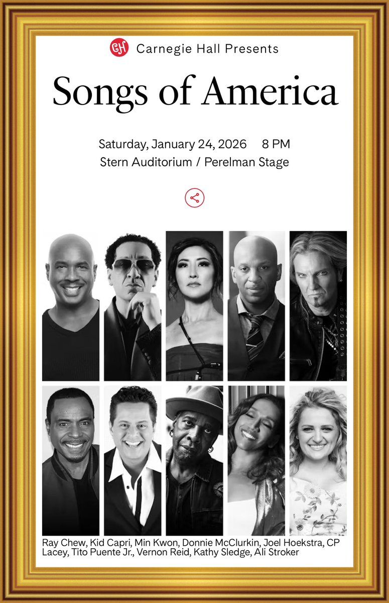 Ray Chew - Songs of America at Carnegie Hall - Isaac Stern Auditorium