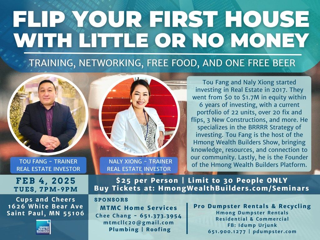 Flip Your First House With Little Or No Money