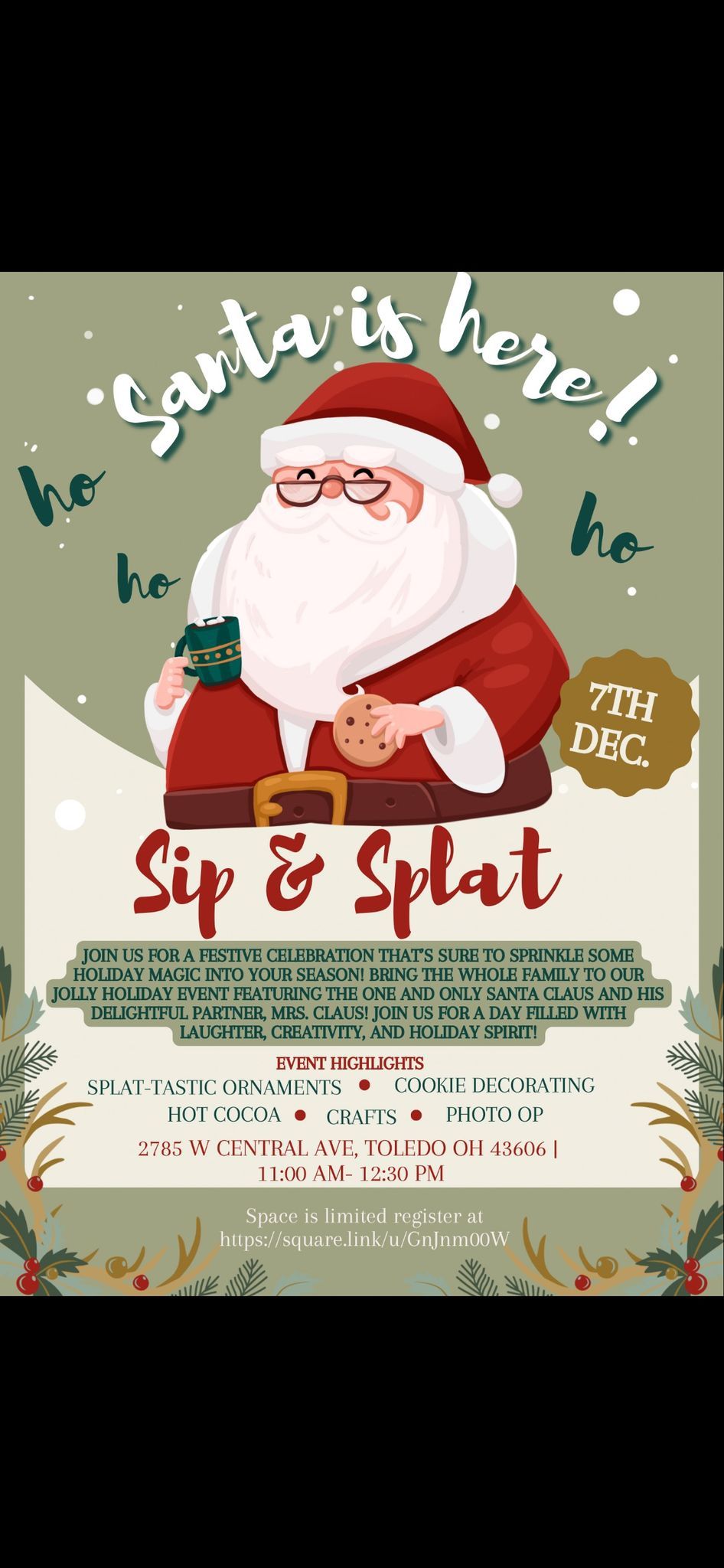 Santa, Sip & Splat