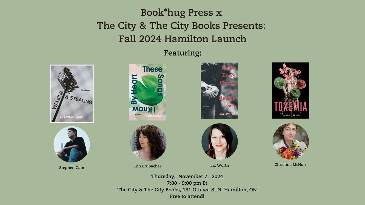 Book*hug Press Fall 2024 Hamilton Launch