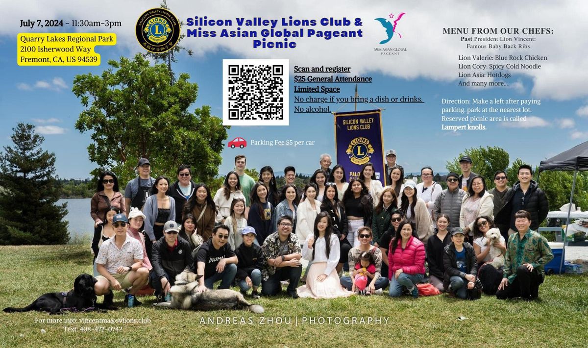 Silicon Valley Lions Club & Miss Asian Global Pageant Picnic