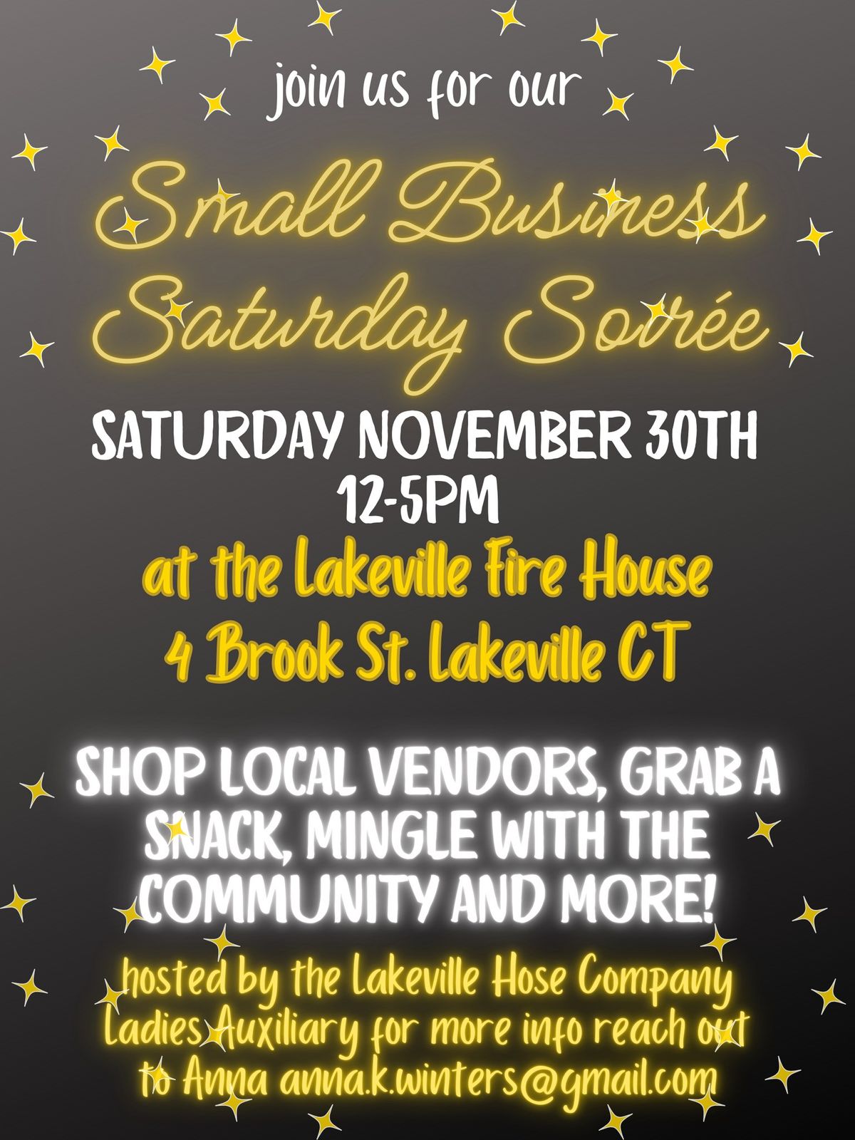 Small Business Saturday Soir\u00e9e