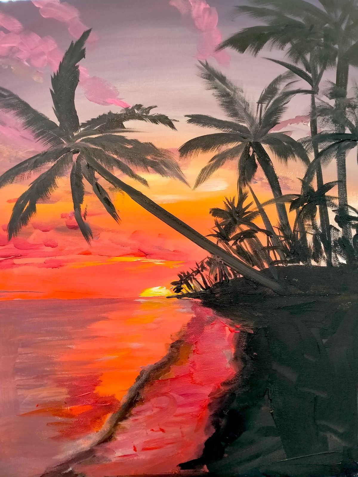 Paint and Wine Night in Wellington - Tropical Paradise