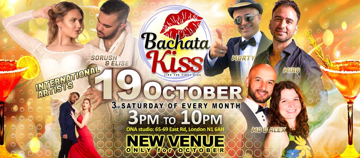 Bachata Kiss, October - Bachata classes and parties on every 3rd Saturday in London